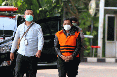 Tersangka Kontraktor Achmad Zuhdi alias Yudi, menjalani pemeriksaan di Gedung KPK Merah Putih, Jakarta, Rabu (16/2/2022).