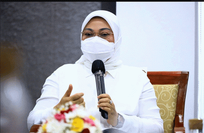 Menteri Ketenagakerjaan Ida Fauziyah, menerima sejumlah pimpinan Serikat Pekerja/Serikat Buruh untuk berdialog.