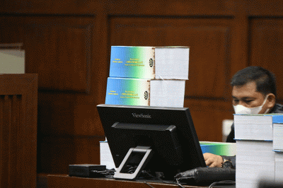 Sidang lanjutan korupsi Tanah Munjul di Pengadian Tipikor, Jakarta, Kamis (17/2/2022).