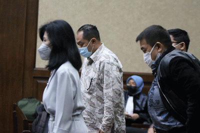 Sidang lanjutan korupsi Tanah Munjul di Pengadian Tipikor, Jakarta, Kamis (17/2/2022).