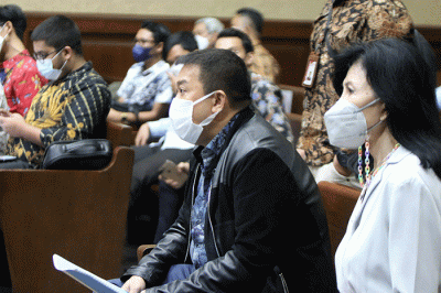 Sidang lanjutan korupsi Tanah Munjul di Pengadian Tipikor, Jakarta, Kamis (17/2/2022).