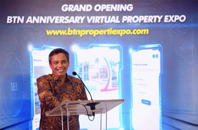 BTN Anniversary Virtual Property Expo di Jakarta, Selasa (22/2/2022).