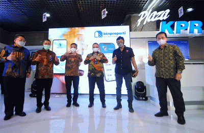 Peluncuran aplikasi BTN Properti for Developer di Jakarta, Selasa (22/2/2022).