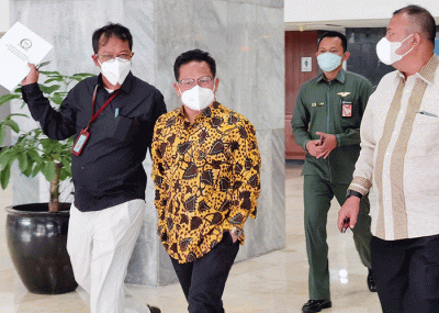 Wakil Ketua DPR Muhaimin Iskandar memberikan keterangan mengenai Pemilu 2024 agar ditunda selama satu atau dua tahun di Jakarta, Rabu (23/2/2022).