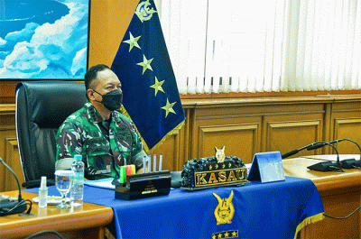 Kasau Marsekal TNI Fadjar Prasetyo, melalui video konferensi, menyampaikan apresiasinya atas pelaksanaan rekonsiliasi dua organisasi Putra Putri AU.