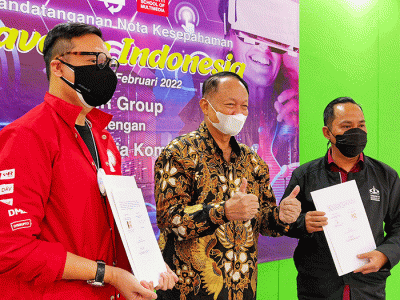 Kerjasama pembangunan metaverse Indonesia antara WIR Group dengan Trisakti School Of Multimedia di Jakarta, Kamis (24/2/2022).