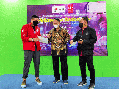 Kerjasama pembangunan metaverse Indonesia antara WIR Group dengan Trisakti School Of Multimedia di Jakarta, Kamis (24/2/2022).