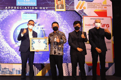 Gelaran 3rd Indonesia’s Most Popular Digital Financial Brands Awards 2022 di Jakarta, Kamis (24/2/2022).