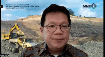 Public Expose Insidental PT MNC Energy Invesments TBK (IATA) yang dilaksanakan secara virtual, Jumat (25/2/2022).