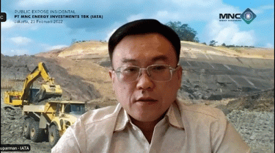Public Expose Insidental PT MNC Energy Invesments TBK (IATA) yang dilaksanakan secara virtual, Jumat (25/2/2022).