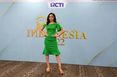 Peserta saat mengikuti audisi secara offline Miss Indonesia 2022 di Tower 3, MNC Studios, Kebon Jeruk Jakarta Barat, Sabtu (26/2/2022).