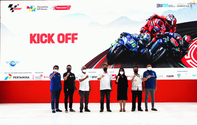 Kick off Mandalika GP Hub di Epicentrum Walk, Jakarta, Minggu (27/2/2022).