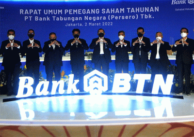 Rapat Umum Pemegang Saham Tahunan (RUPST) Bank BTN di Jakarta, Rabu (2/3/2022).