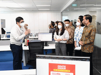 Presiden Joko Widodo mengatakan bahwa Indonesia memiliki potensi yang besar dalam ekonomi digital, yaitu diperkirakan mencapai USD146 miliar pada tahun 2025.