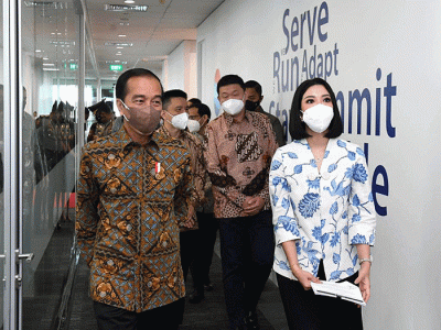 Presiden Joko Widodo mengatakan bahwa Indonesia memiliki potensi yang besar dalam ekonomi digital, yaitu diperkirakan mencapai USD146 miliar pada tahun 2025.
