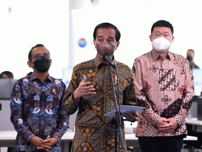 Presiden Joko Widodo mengatakan bahwa Indonesia memiliki potensi yang besar dalam ekonomi digital, yaitu diperkirakan mencapai USD146 miliar pada tahun 2025.