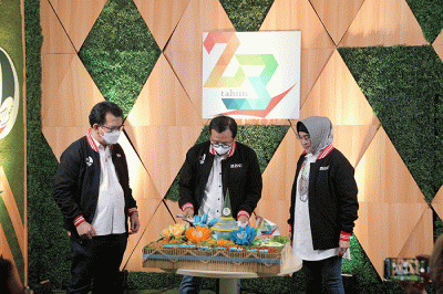 Perayaan HUT ke-23 SP BNI di Jakarta, Kamis (3/3/2022).