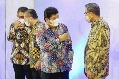 Launching kerja sama pembayaran iuran BPJS Ketenagakerjaan melalui Agen BRILink di Jakarta, Selasa (8/3/2022).