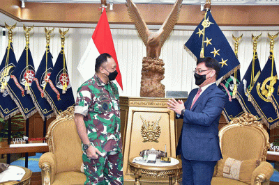 Kasau Marsekal TNI Fadjar Prasetyo, menerima kunjungan Vice President & General Manager Korea Aerospace Industries (KAI) Mr. Bong Keun Lee.