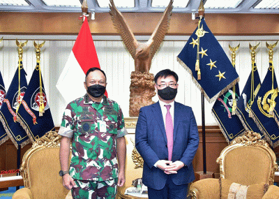 Kasau Marsekal TNI Fadjar Prasetyo, menerima kunjungan Vice President & General Manager Korea Aerospace Industries (KAI) Mr. Bong Keun Lee.