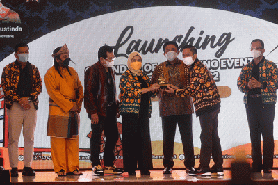 Peluncuran Calendar of Charming Events Palembang 2022 di Hotel The Zuri, Palembang, Kamis (10/3/2022).