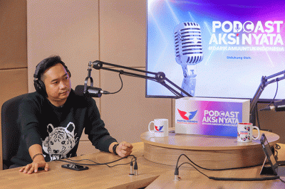 Nico Aditya (kiri) saat menjadi narasumber Podcast Aksi Nyata #DariKamuUntukIndonesia di Studio Talkshow MNC Network, iNews Tower, MNC Center.