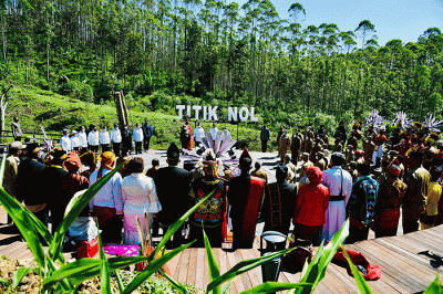 Presiden Joko Widodo dan Ibu Iriana Joko Widodo tiba di Kawasan Titik Nol Kilometer Ibu Kota Nusantara (IKN), di Kabupaten Penajam Paser Utara.