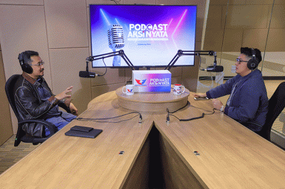 Wakil Ketua Umum DPP Partai Perindo Ferry Kurnia (kiri) saat menjadi narasumber Podcast Aksi Nyata #DariKamuUntukIndonesia.