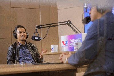 Wakil Ketua Umum DPP Partai Perindo Ferry Kurnia (kiri) saat menjadi narasumber Podcast Aksi Nyata #DariKamuUntukIndonesia.