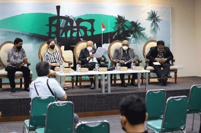 Diskusi Forum Legislasi di Nusantara Ill, Kompleks Parlemen MPR/DPR-DPD Senayan, Jakarta, Selasa (15/3/2022).