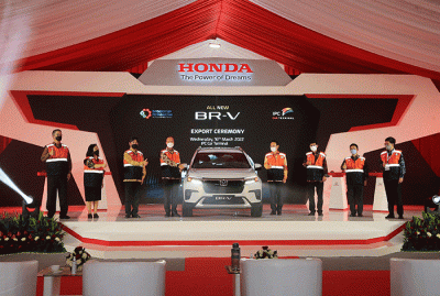 Pelepasan ekspor All New Honda BR-V di Pelabuhan Tanjung Priok, Jakarta, Rabu (16/3/2022).