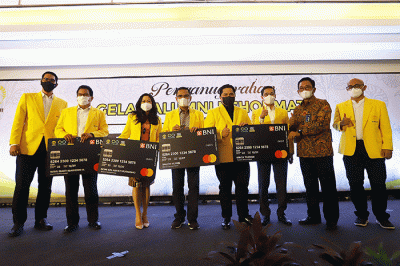 Penganugerahan Gelar Anggota Kehormatan ILUNI UI di Grand Sahid Jaya, Jakarta, Kamis (17/3/2022).