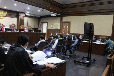 Sidang lanjutan kasus korupsi pajak di Pengadilan Tipikor, Jakarta, Selasa (22/3/2022).