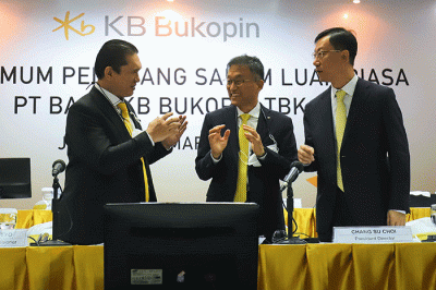 Rapat Umum Pemegang Saham Luar Biasa (RUPSLB) PT Bank KB Bukopin Tbk. (BBKP) di Jakarta, Rabu (23/3/2022).
