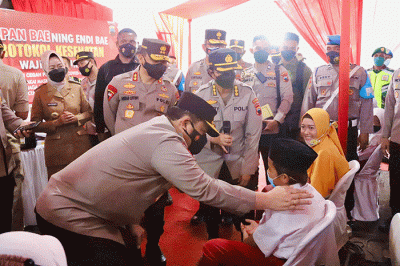 Kegiatan vaksinasi terus dilakukan secara masif oleh pemerintah bersinergi dengan TNI-Polri meski situasi penyebaran Covid-19 saat ini tengah melandai.