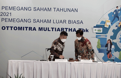 Wom Finance gelar RUPST dan RUPSLB Tahun Buku 2021 di Jakarta, Kamis (24/3/2022).