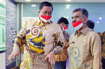 Penandatanganan nota kesepakatan dan rencana kerja di Jakarta, Sabtu (26/3/2022).