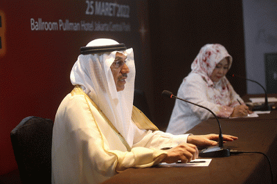 Global Islamic Investment Forum (GIIF) 2022 di Jakarta, Jumat (25/3/2022).