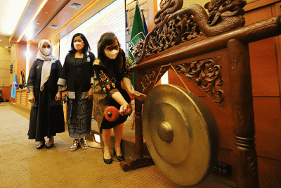 Pelantikan dan rapat kerja dewan pengurus pusat Kaukus Perempuan Politik Indonesia (KPPI) di Ruang Abdul Muis, Gedung Nusantara, Kompleks Parlemen Senayan.