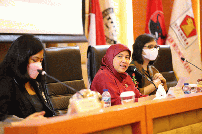Pelantikan dan rapat kerja dewan pengurus pusat Kaukus Perempuan Politik Indonesia (KPPI) di Ruang Abdul Muis, Gedung Nusantara, Kompleks Parlemen Senayan.
