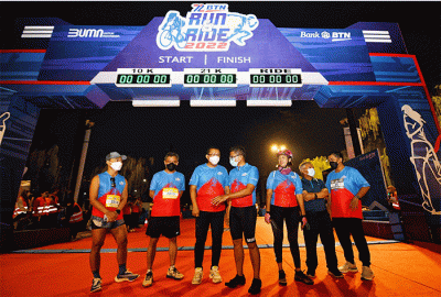 BTN Run & Ride 2022 di Plaza Barat Senayan, Jakarta, Minggu (27/3/2022).
