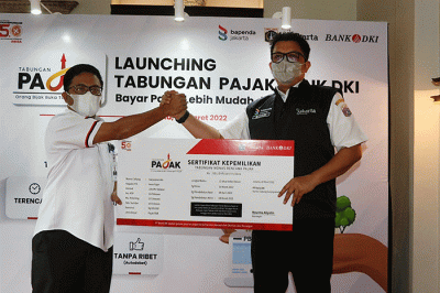 Launching Tabungan Pajak Bank DKI di Jakarta, Rabu (30/3/2022).
