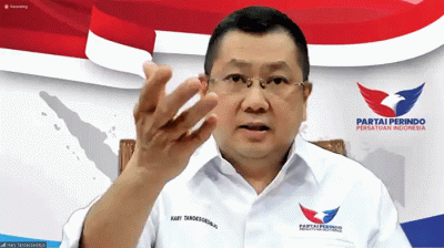 Ketua Umum DPP Partai Perindo Hary Tanoesoedibjo memberikan arahan di depan kader Pemuda Perindo diseluruh Indonesia dalam rangka HUT Pemuda Perindo ke-6.