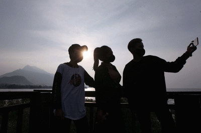 Suasana Desa Wisata Kampung Blekok di Kabupaten Situbondo, Jawa Timur, Senin (28/3/2022).