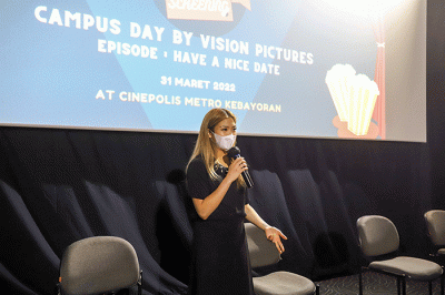 Campus Day - Vision Pictures Roadshow Promosi: Series Have a Nice Date, di Cinepolis, Jakarta Selatan, Kamis (31/3/2022).