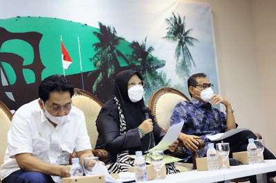 Diskusi Dialektika Demokrasi di Media Center, Kompleks Parlemen MPR/DPR-DPD, Senayan, Jakarta, Kamis (31/3/2022).
