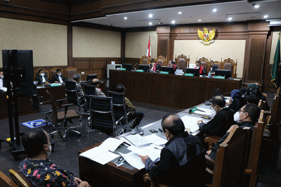 Wawan Ridwan menjalani sidang lanjutan di Pengadilan Tindak Pidana Korupsi, Jakarta, Selasa (5/4/2022).