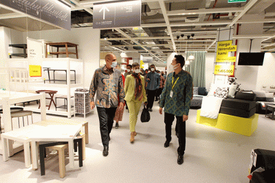 Peresmian pembukaan toko IKEA Mal Taman Anggrek di Jakarta, Kamis (7/4/2022).