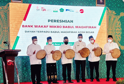Peresmian Bank Wakaf Mikro Astra di Banda Aceh.