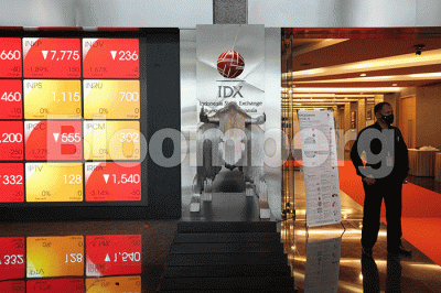 Saham GoTo Melonjak Setelah Debut IPO Bursa Efek Indonesia (BEI) di Jakarta, Senin (11/4/2022).